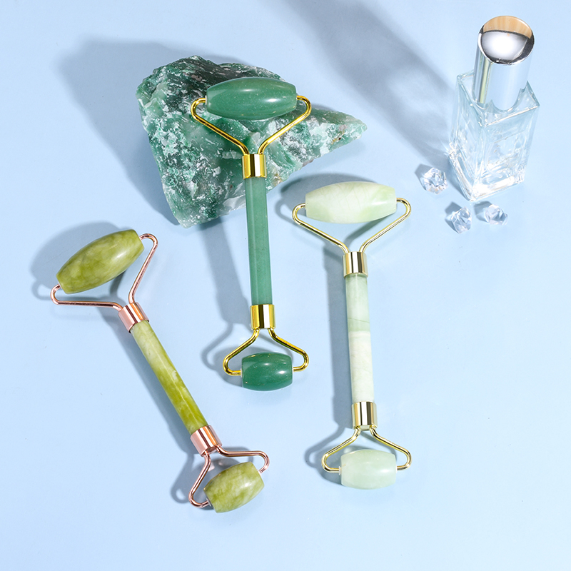 green gemstone face roller