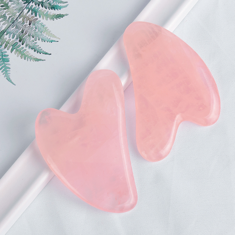 rose quartz gua sha tool