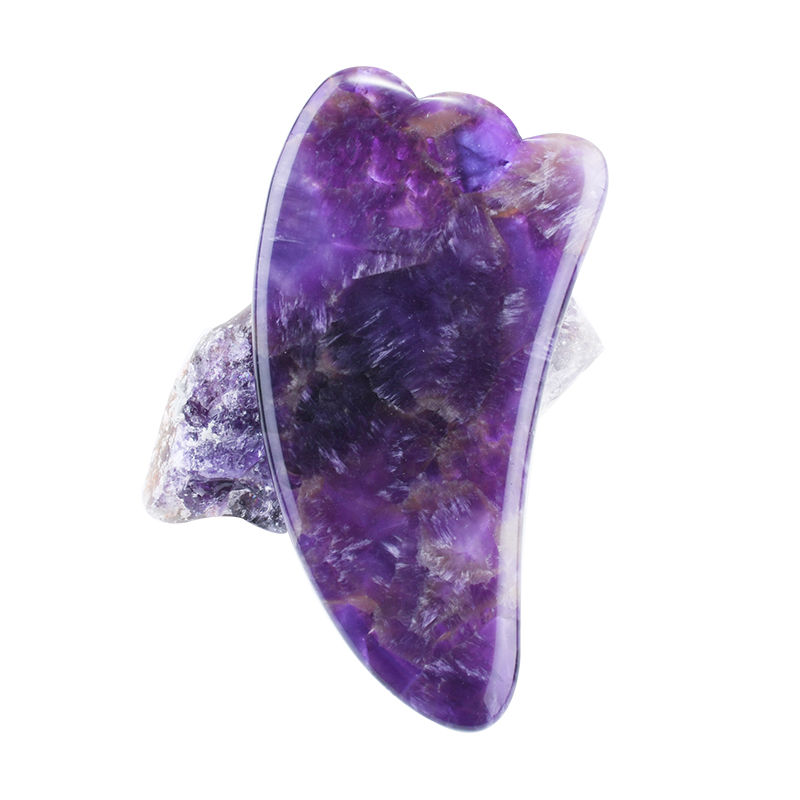 amethyst gua sha horn