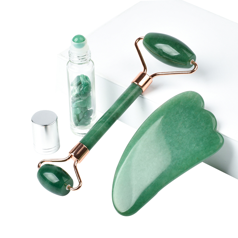 green aventurine roller set