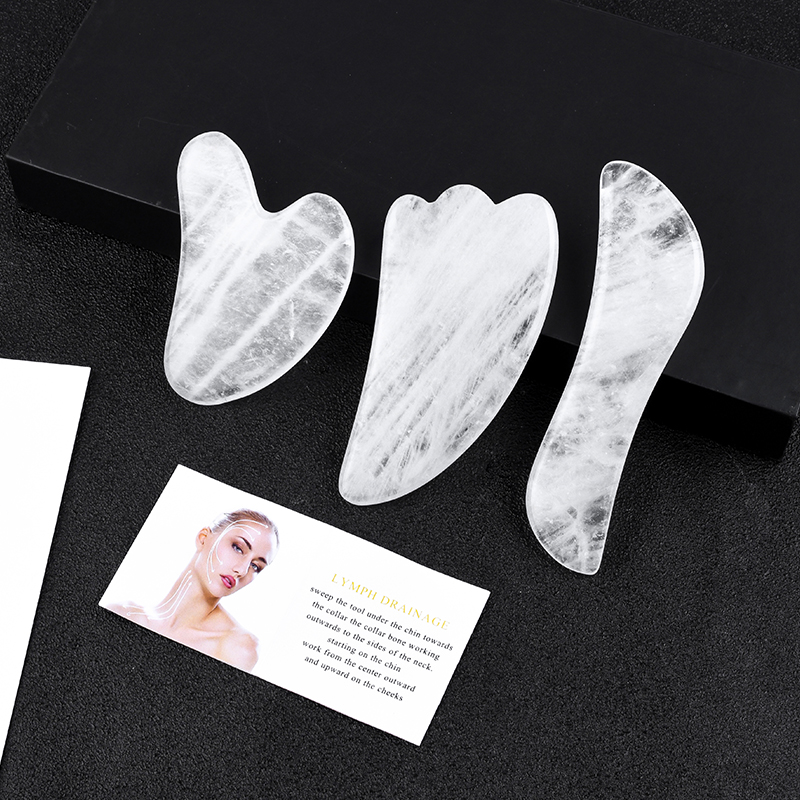 clear quartz gua sha stone