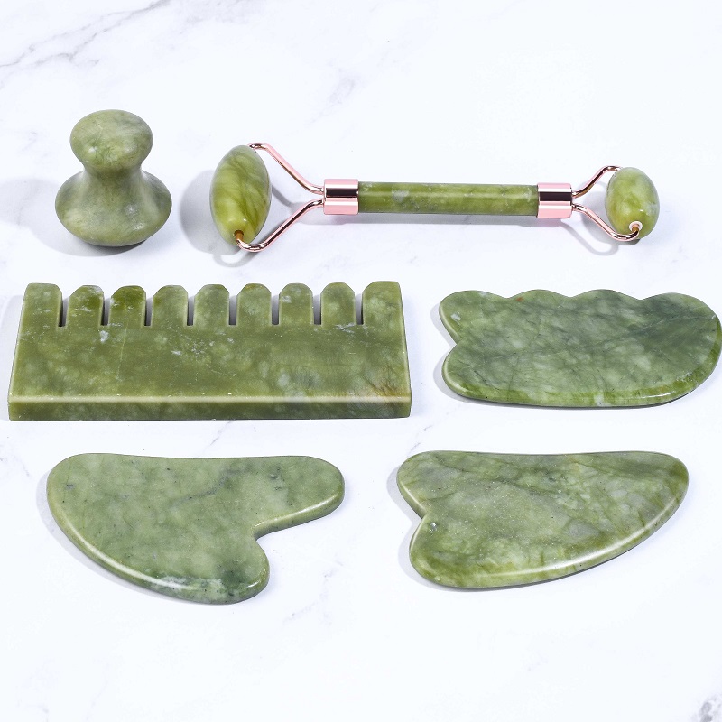 green jade gua sha set custom