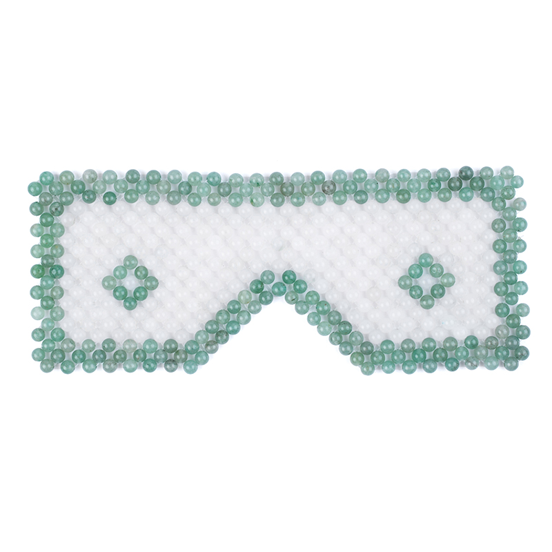 green & whit eye mask