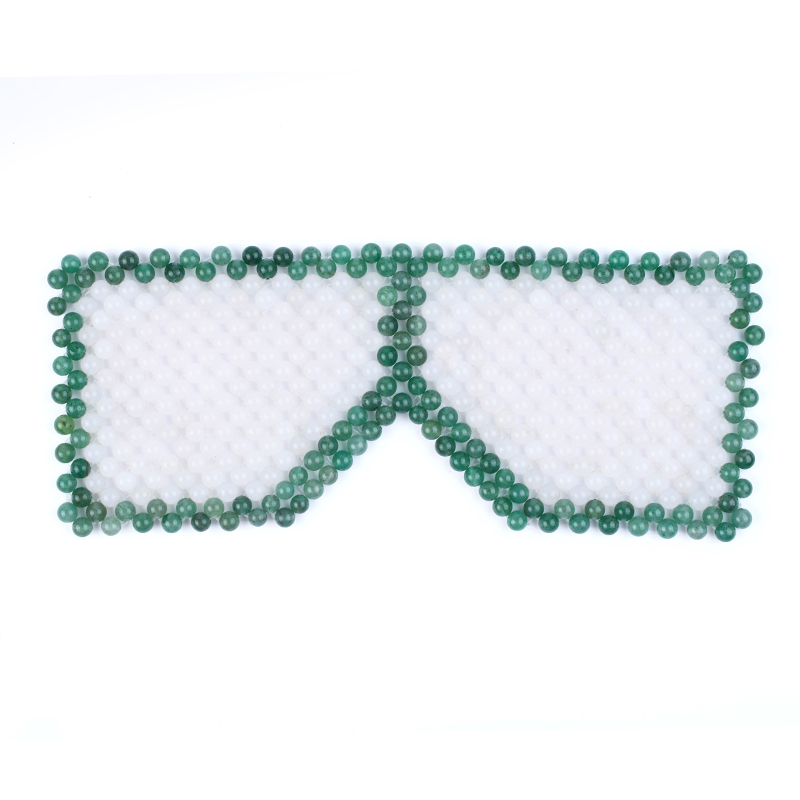 green & Whit Jade Eye Mask