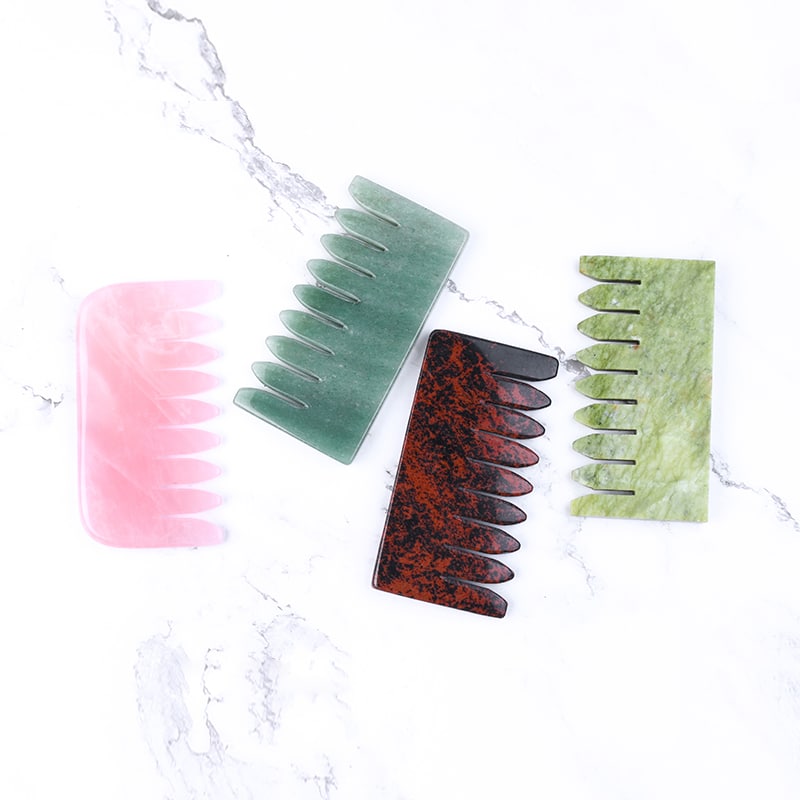 Jade gua sha comb