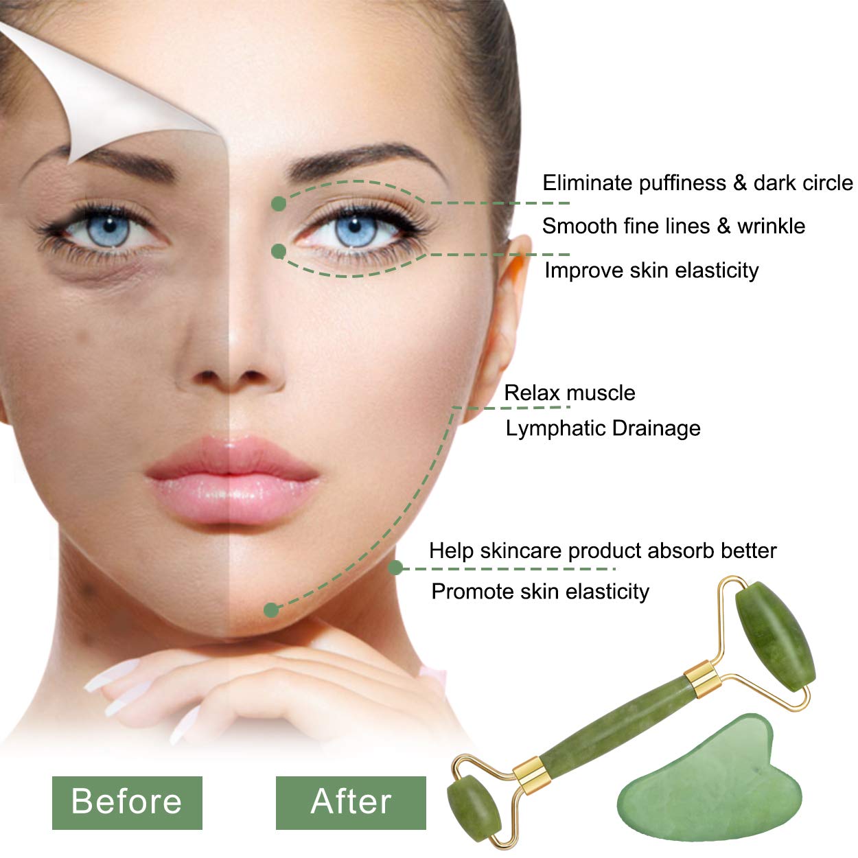 Jade Roller Motions How to Use Jade Face Roller