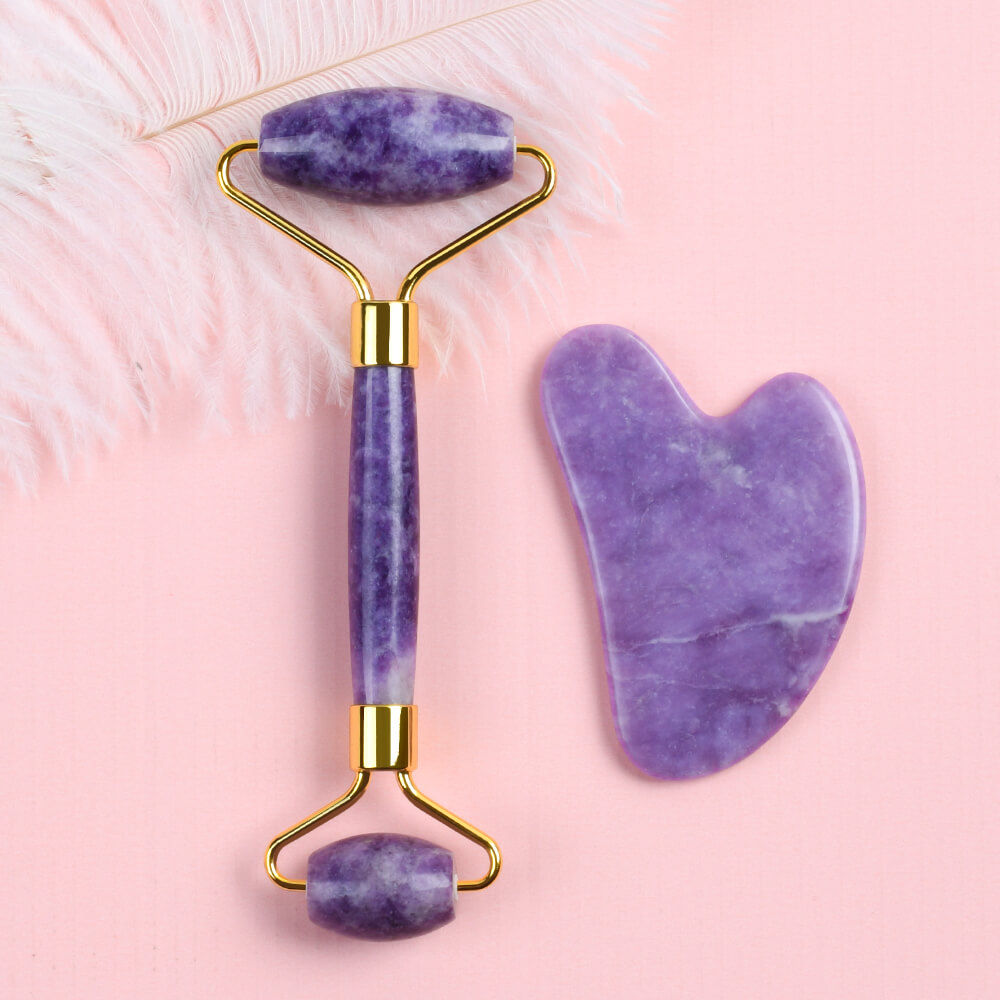 purpose face roller gua sha set
